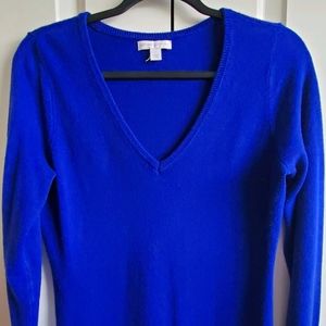 V neck Royal Blue Sweater